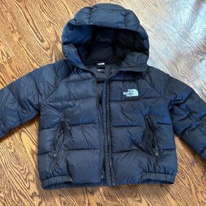 The North Face Black Hooded Puffer Jacket 550 with down